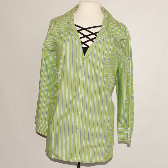 24W Liz Claiborne Button Up Dress Shirt 2275 - Picture 1 of 5